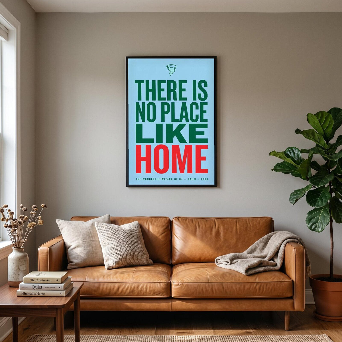 There Is No Place Like Home Book Quote Art Print