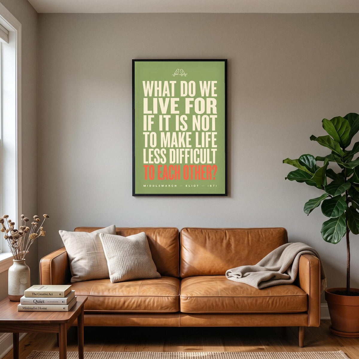 What Do We Live For Book Quote Art Print