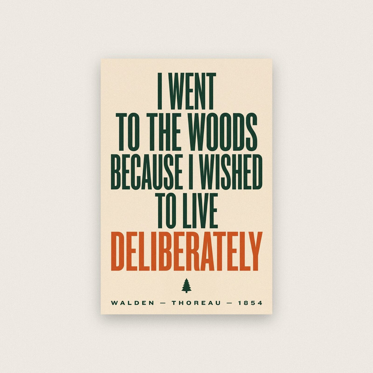 I Went To The Woods Book Quote Art Print