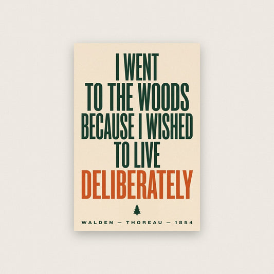I Went To The Woods Book Quote Art Print