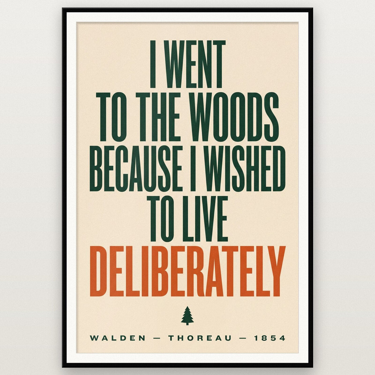 I Went To The Woods Book Quote Art Print