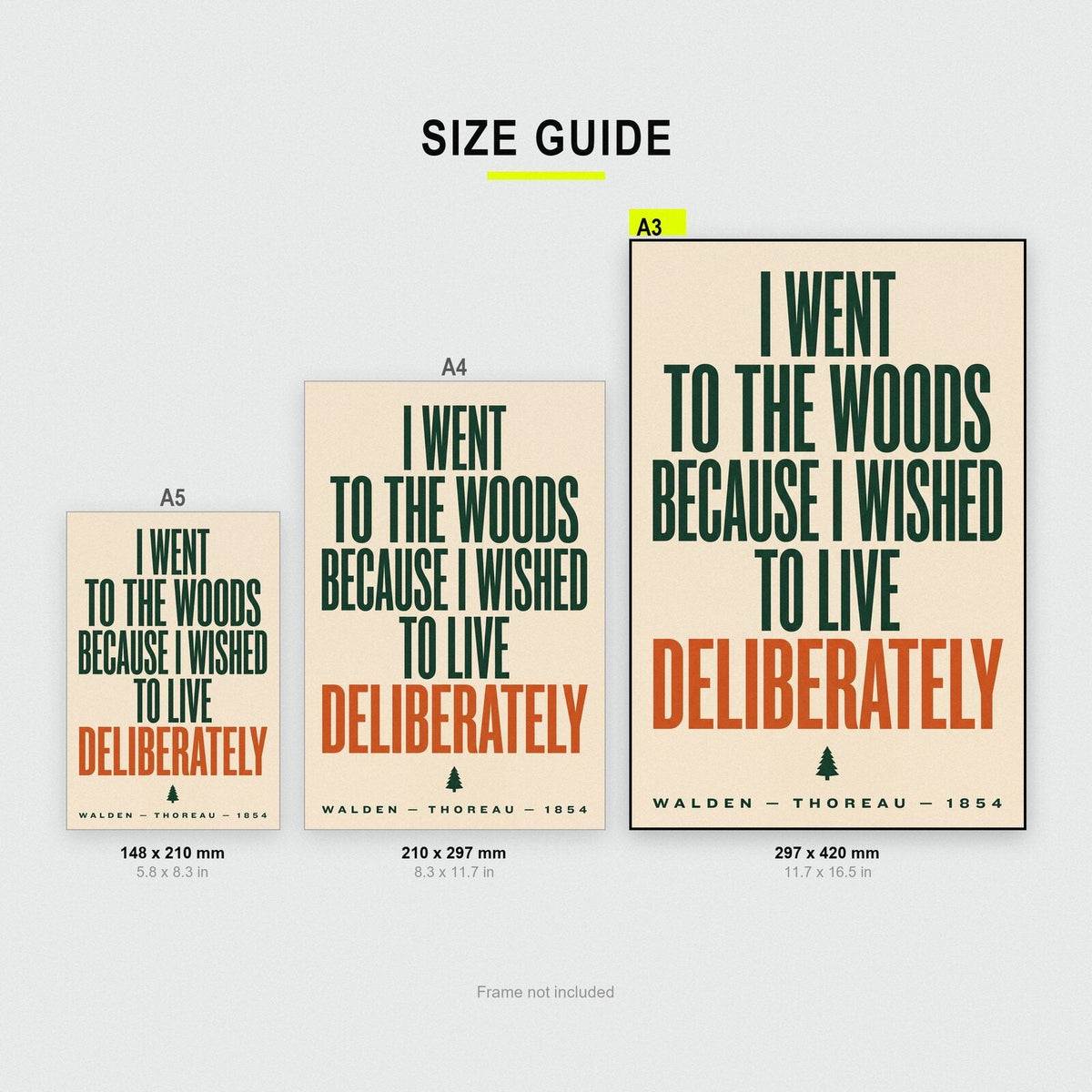 I Went To The Woods Book Quote Art Print