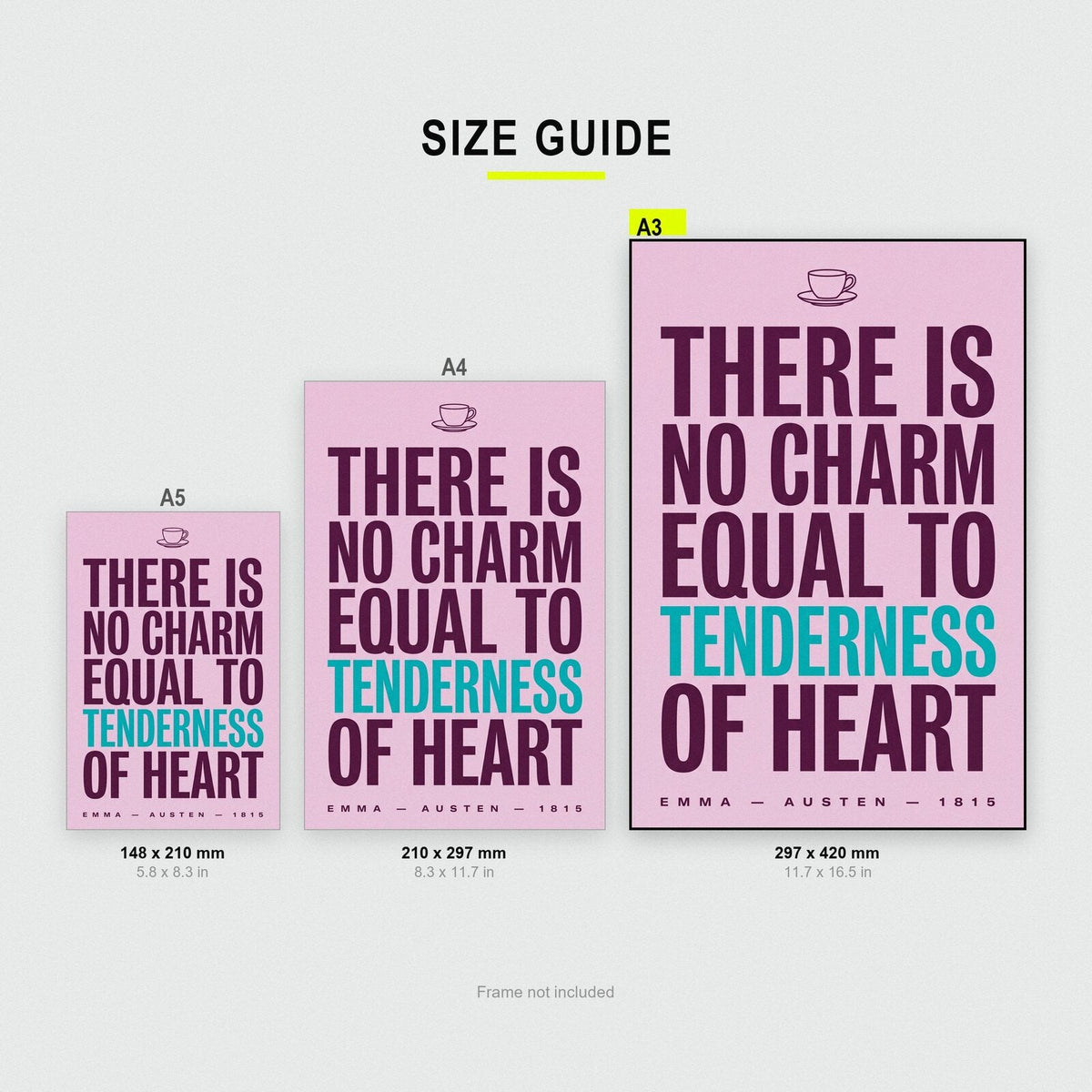 No Charm Equal To Tenderness Of Heart Book Quote Art Print