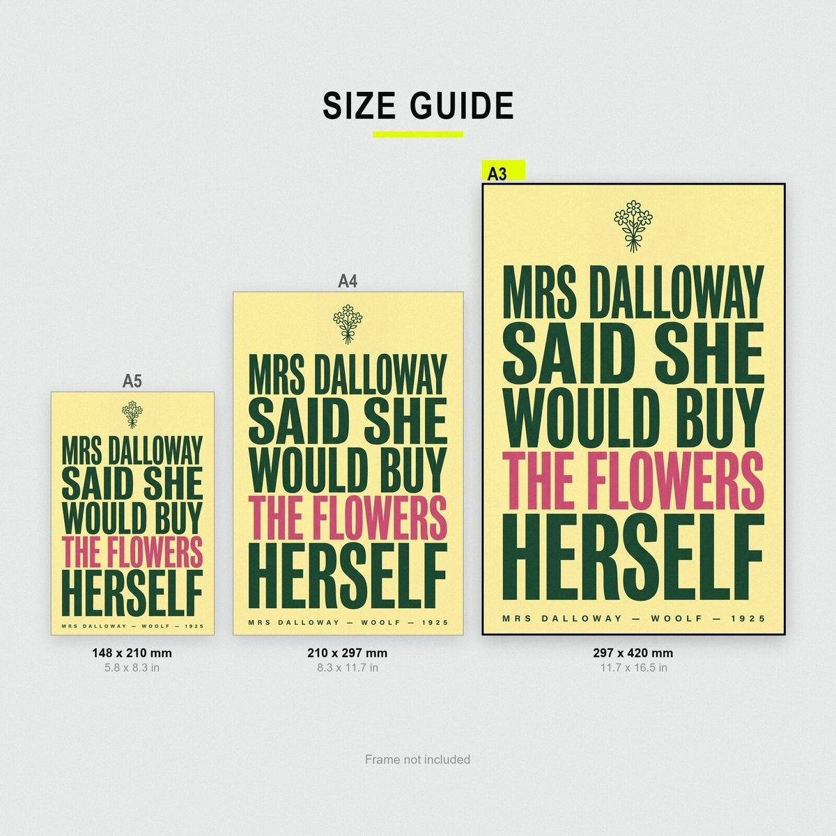 Mrs Dalloway Said She Would Buy The Flowers Herself Book Quote Art Print