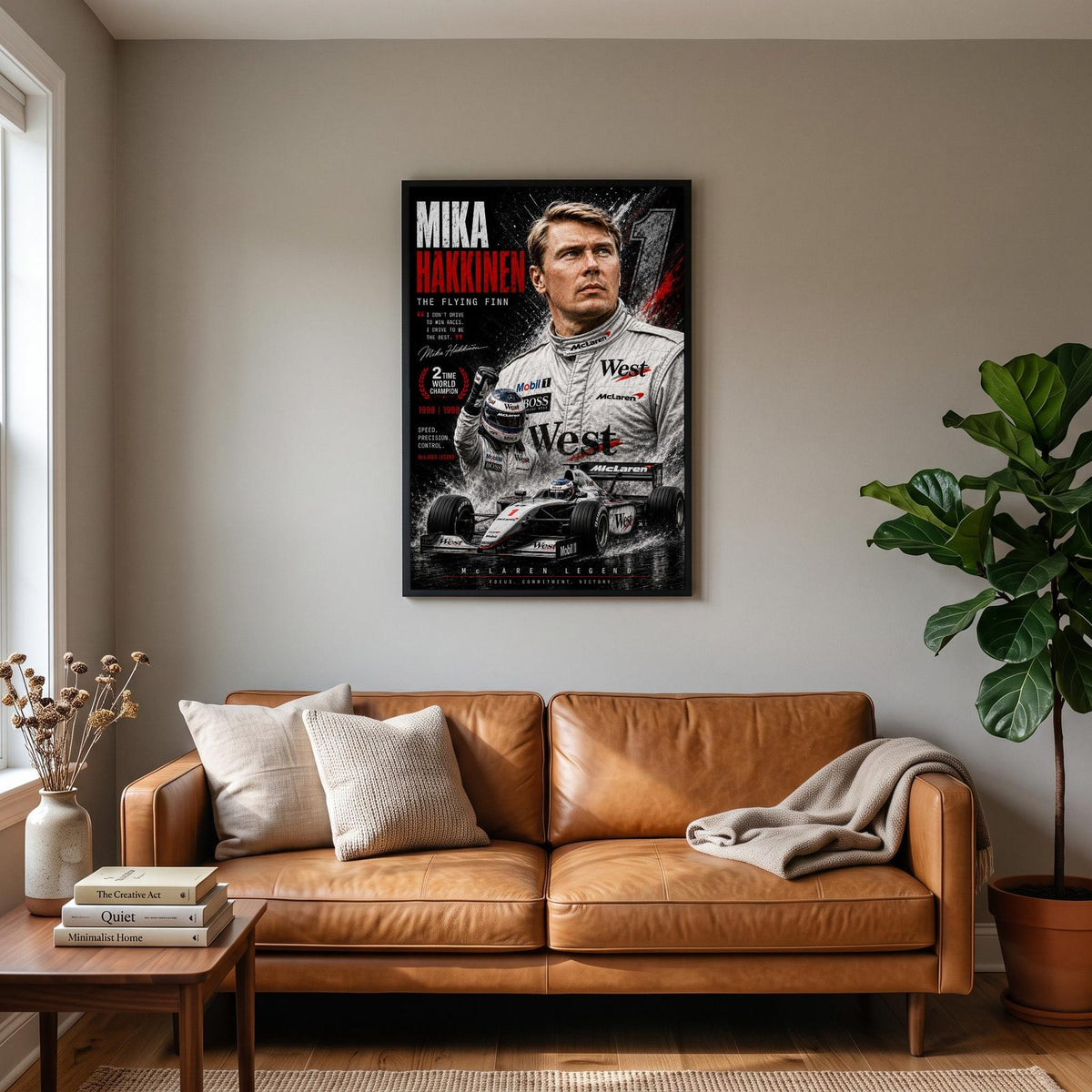 Mika Hakkinen The Flying Finn F1 Art Print