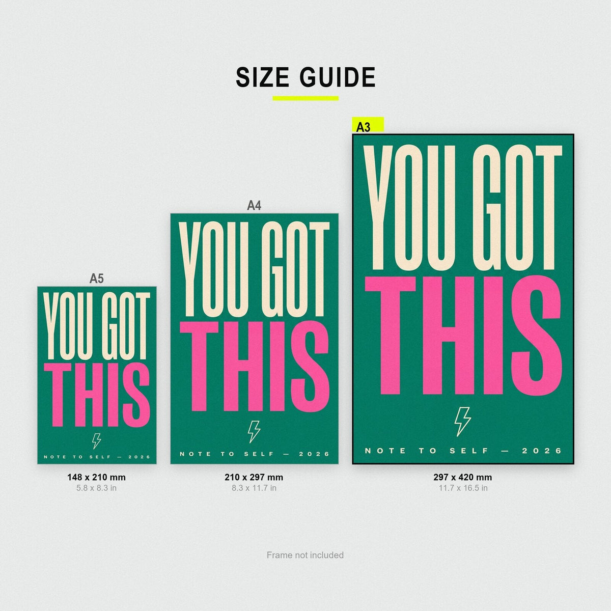 You Got This Note To Self Typography Art Print
