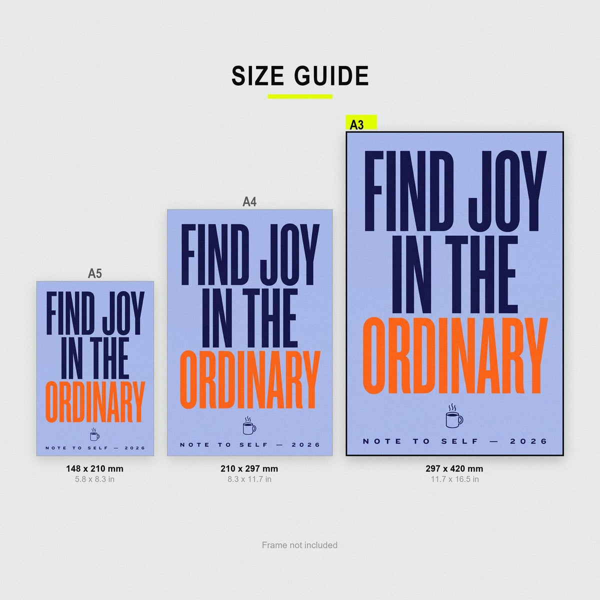 Find Joy In The Ordinary Note To Self Typography Art Print
