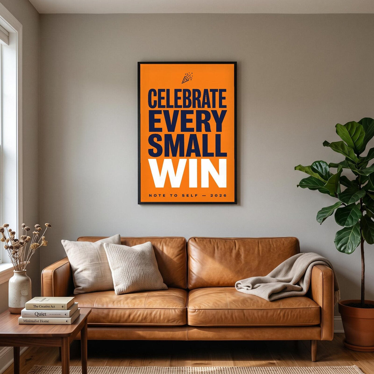 Celebrate Every Small Win Note To Self Typography Art Print