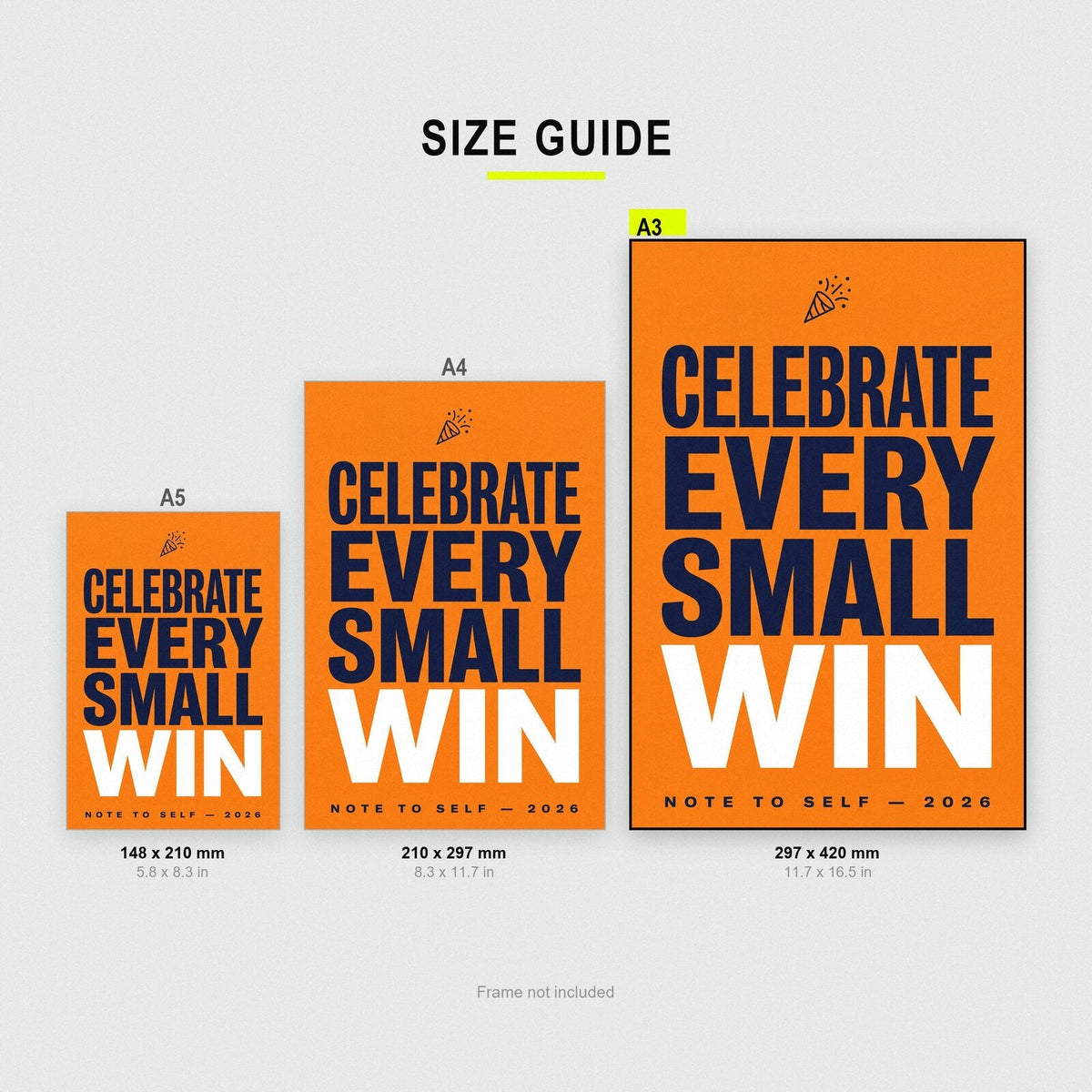 Celebrate Every Small Win Note To Self Typography Art Print