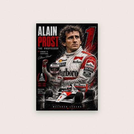 Alain Prost The Professor F1 Art Print