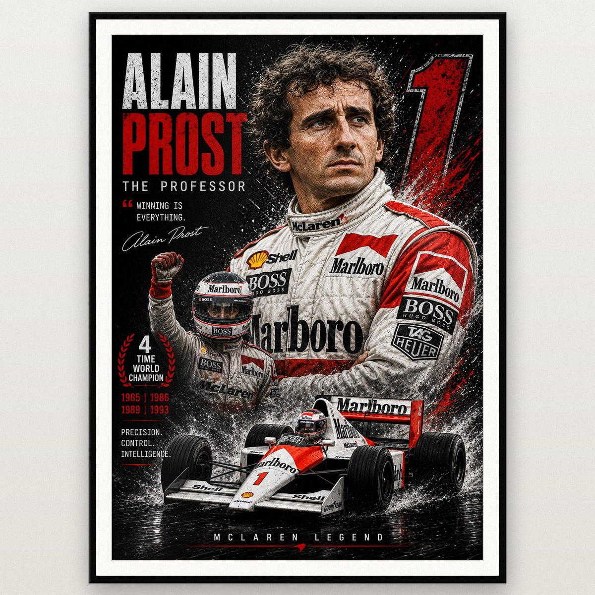 Alain Prost The Professor F1 Art Print
