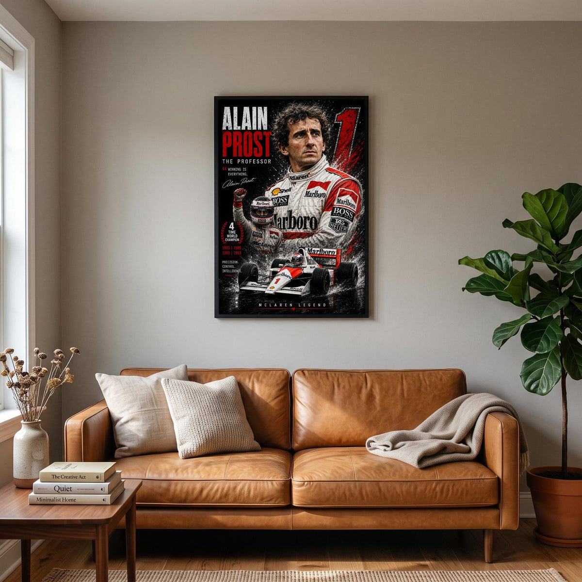 Alain Prost The Professor F1 Art Print