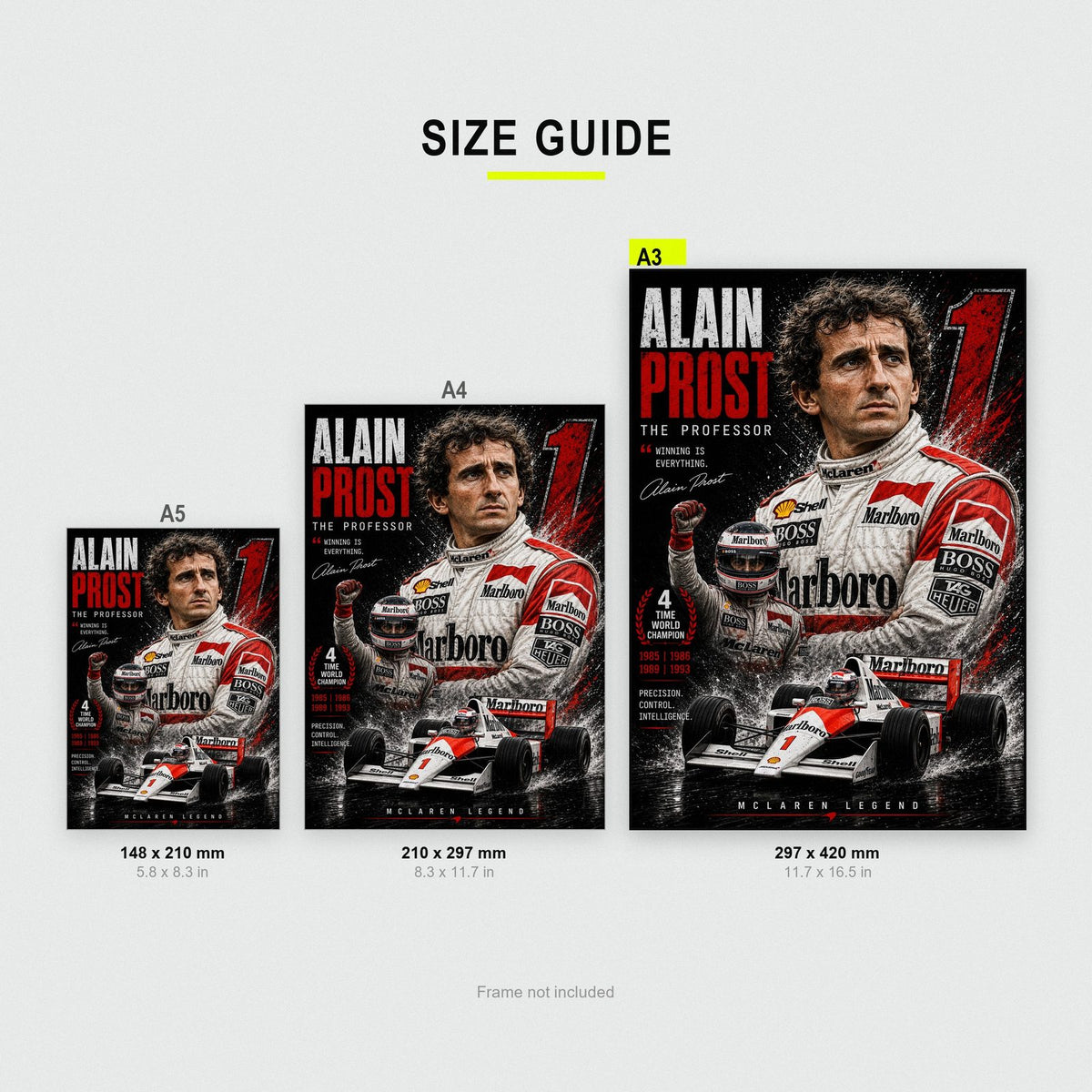 Alain Prost The Professor F1 Art Print