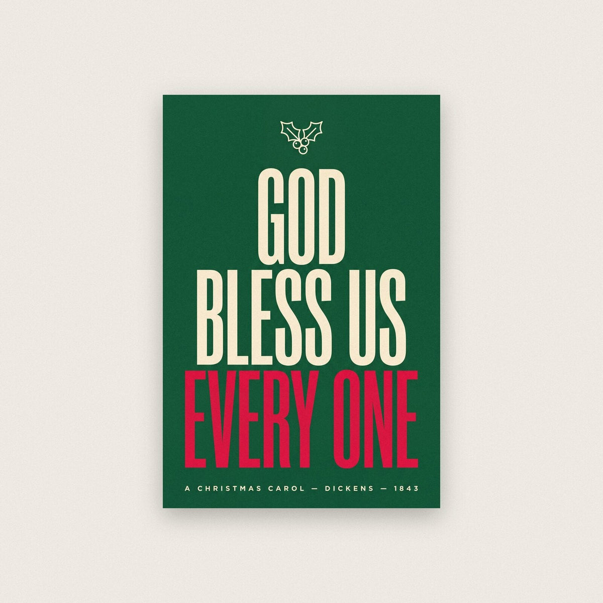 God Bless Us Every One Book Quote Art Print