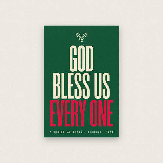 God Bless Us Every One Book Quote Art Print