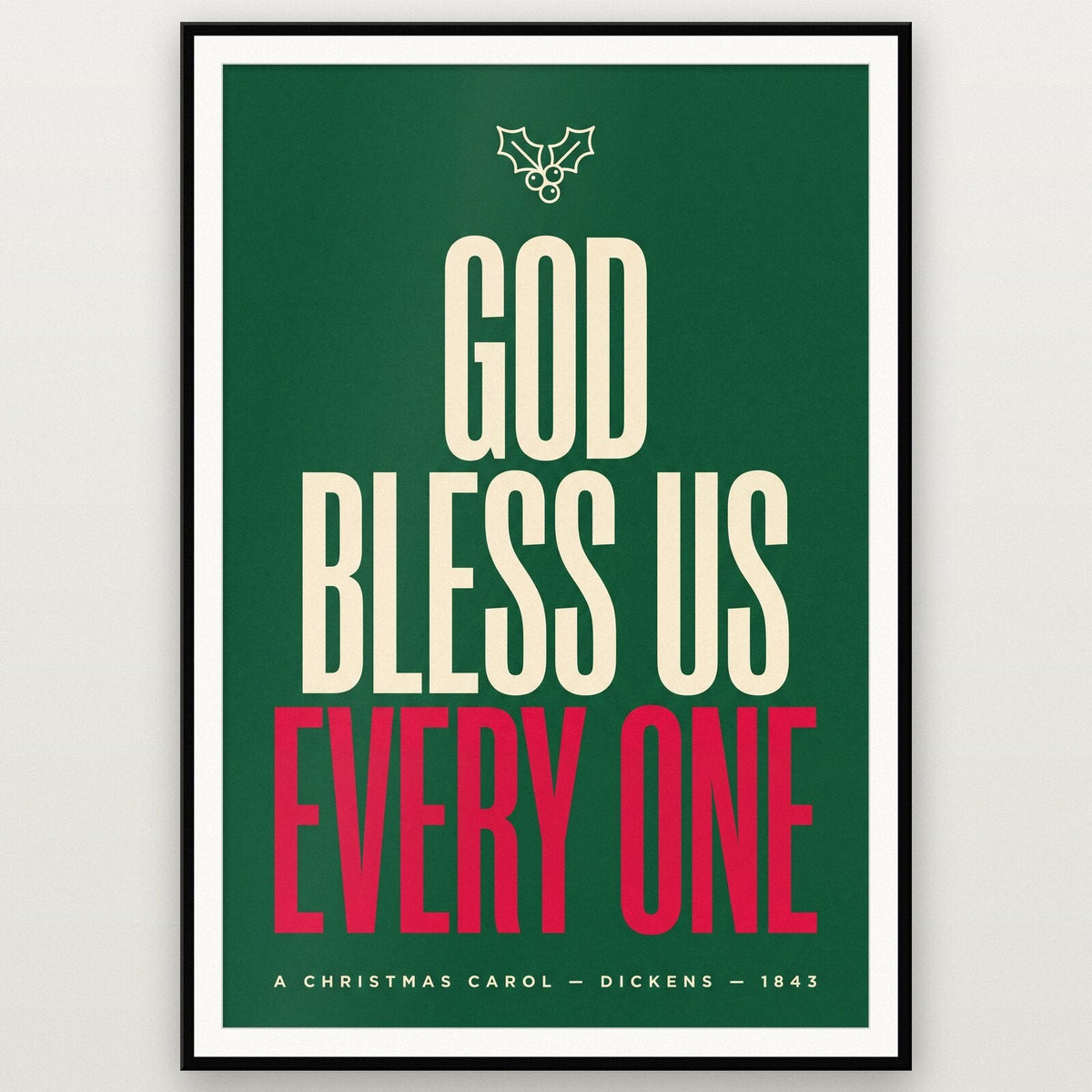 God Bless Us Every One Book Quote Art Print