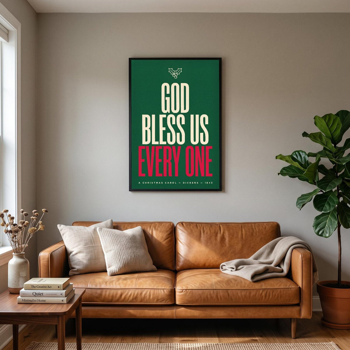 God Bless Us Every One Book Quote Art Print