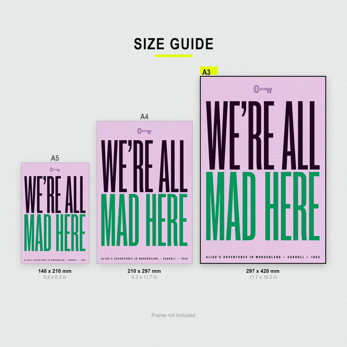 Were All Mad Here Book Quote Art Print