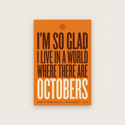 A World Where There Are Octobers Book Quote Art Print