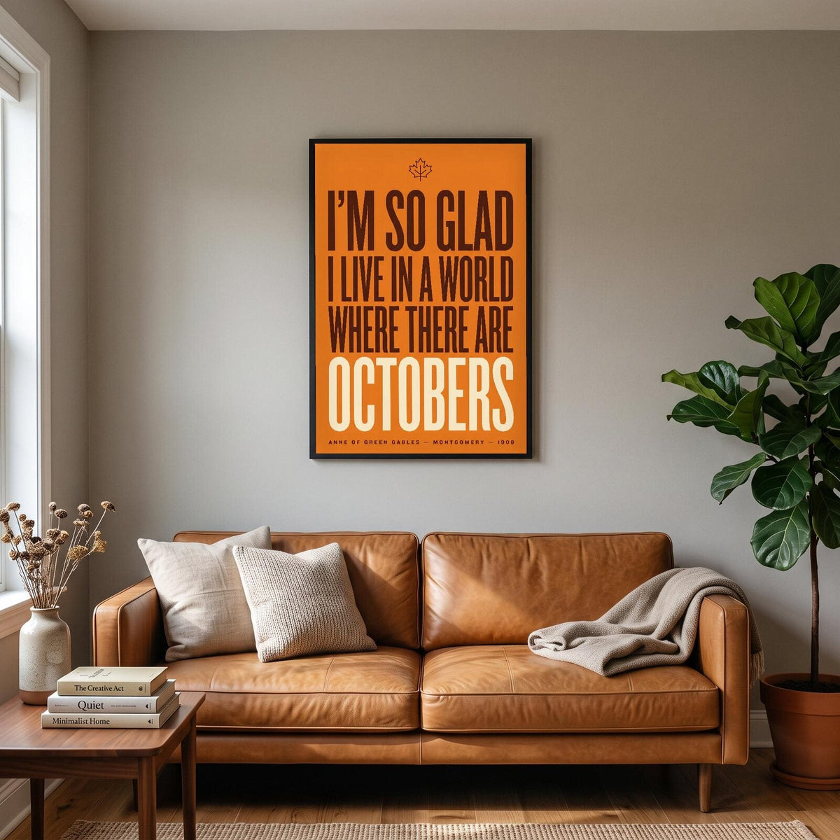 A World Where There Are Octobers Book Quote Art Print