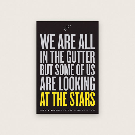 Looking At The Stars Book Quote Art Print
