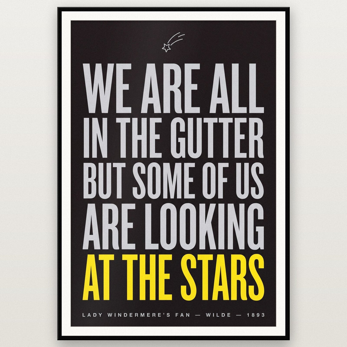 Looking At The Stars Book Quote Art Print