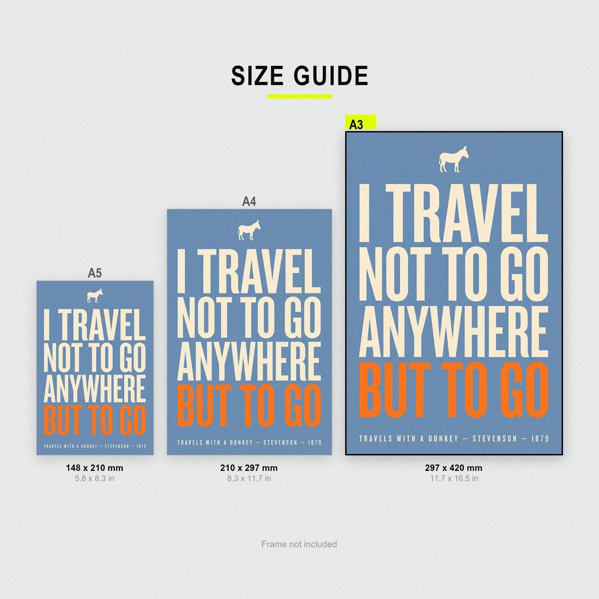 I Travel Not To Go Anywhere But To Go Book Quote Art Print