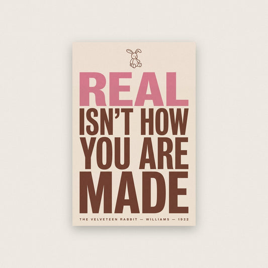 Real Isnt How You Are Made Book Quote Art Print