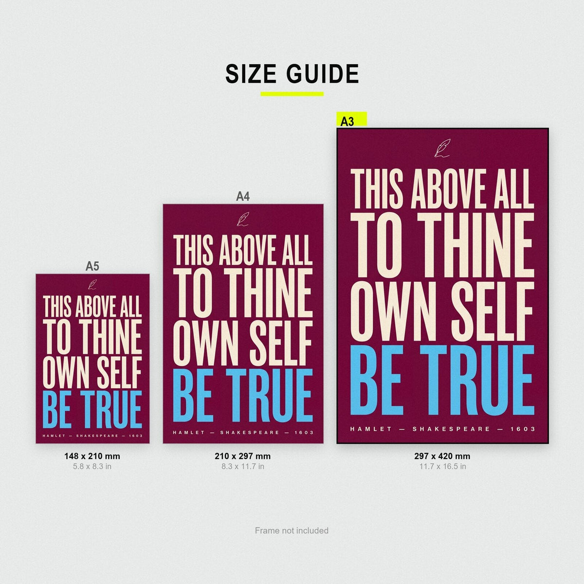 To Thine Own Self Be True Book Quote Art Print