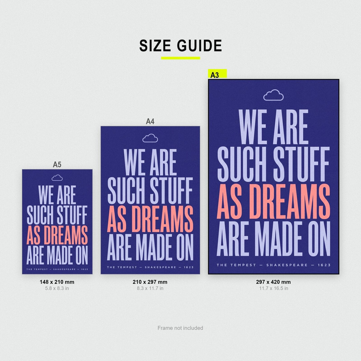 We Are Such Stuff As Dreams Are Made On Book Quote Art Print