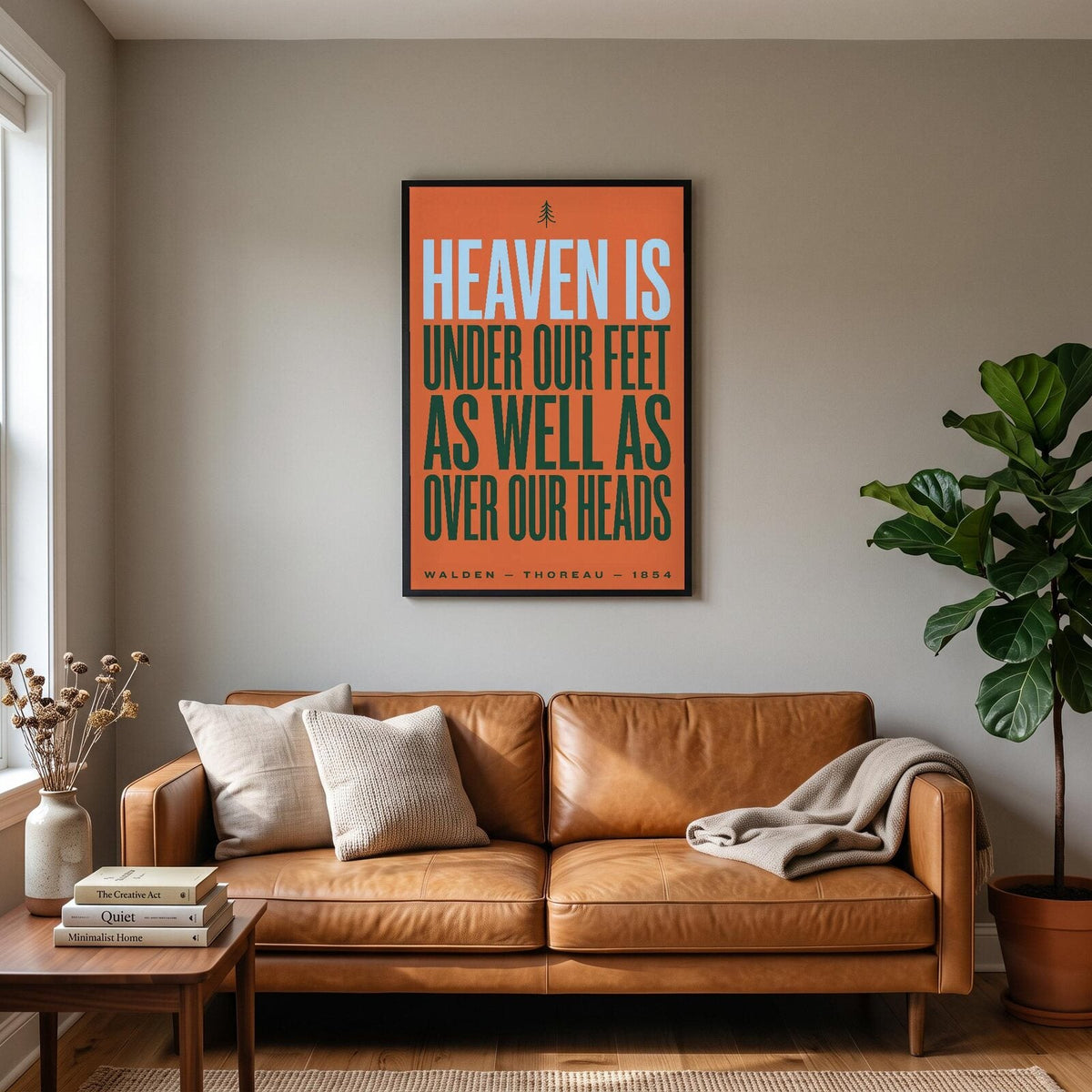 Heaven Is Under Our Feet Book Quote Art Print