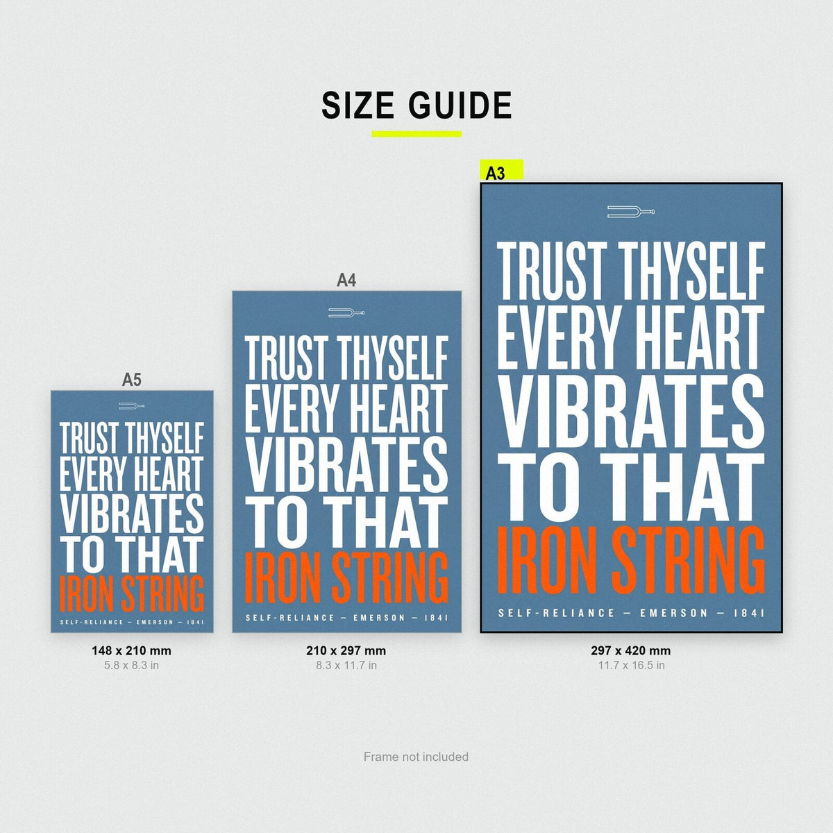 Trust Thyself Every Heart Vibrates To That Iron String Book Quote Art Print