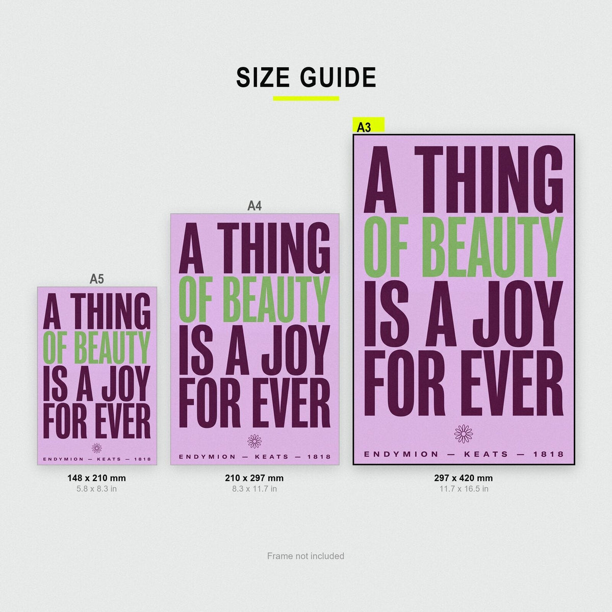 A Thing Of Beauty Is A Joy For Ever Book Quote Art Print