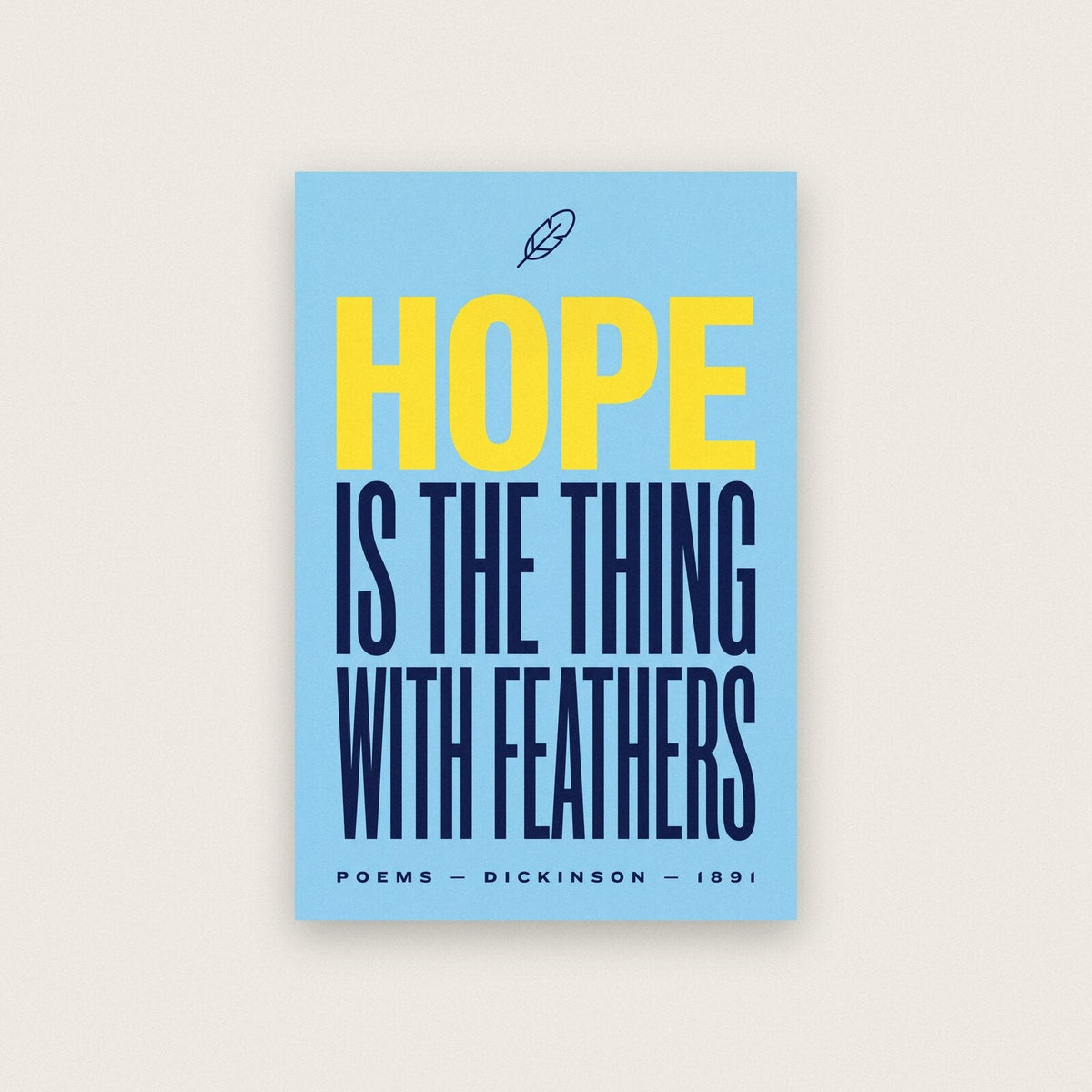 Hope Is The Thing With Feathers Book Quote Art Print