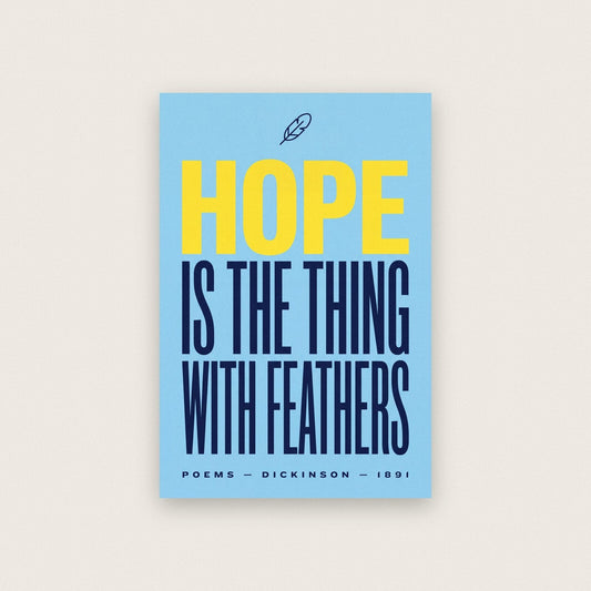 Hope Is The Thing With Feathers Book Quote Art Print