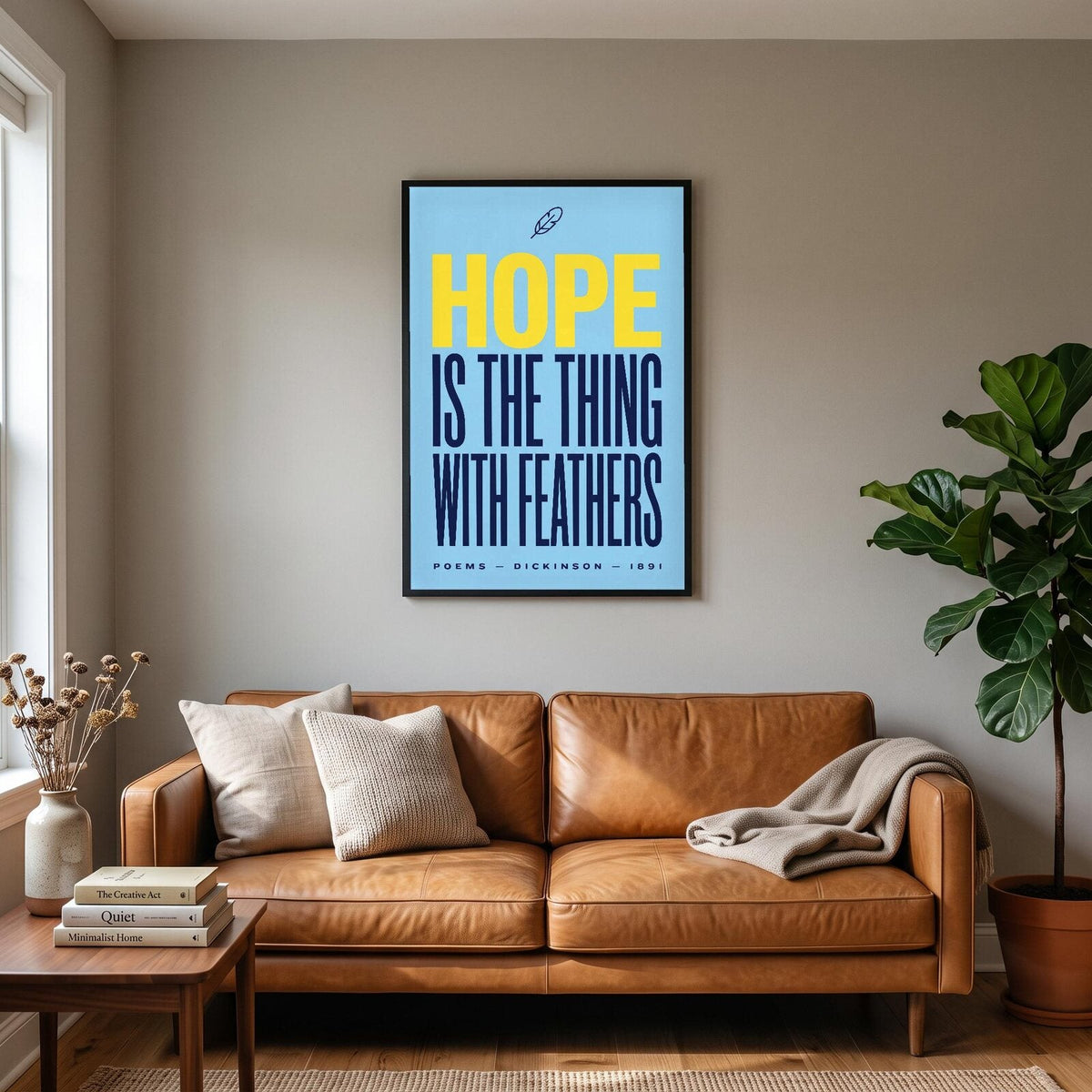 Hope Is The Thing With Feathers Book Quote Art Print