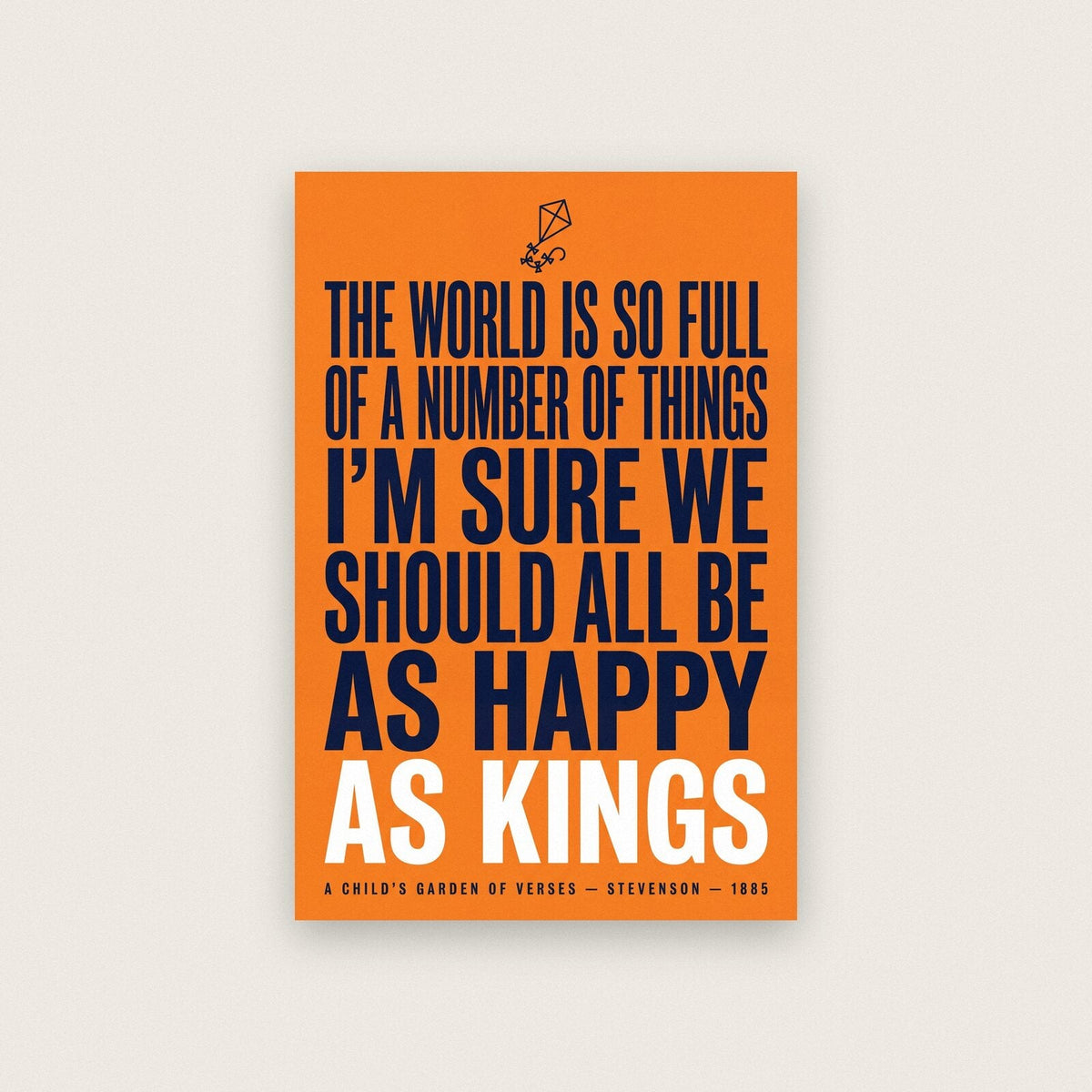 As Happy As Kings Book Quote Art Print