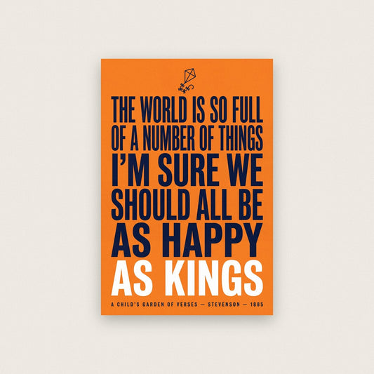 As Happy As Kings Book Quote Art Print