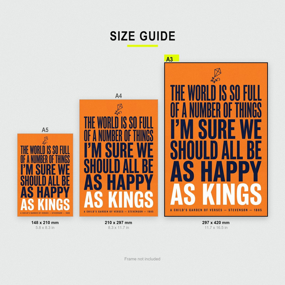As Happy As Kings Book Quote Art Print