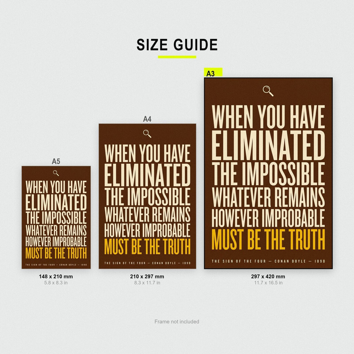 When You Have Eliminated The Impossible Book Quote Art Print