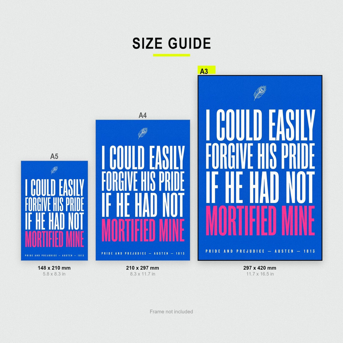I Could Easily Forgive His Pride Book Quote Art Print