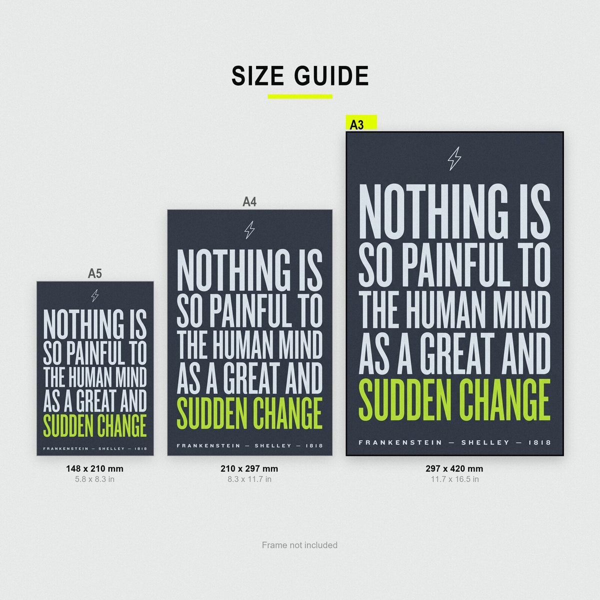 Nothing Is So Painful As A Great And Sudden Change Book Quote Art Print