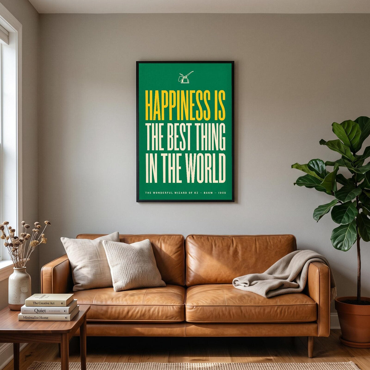 Happiness Is The Best Thing In The World Book Quote Art Print