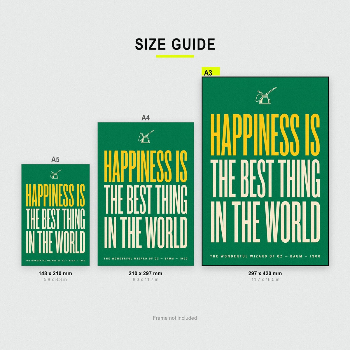 Happiness Is The Best Thing In The World Book Quote Art Print