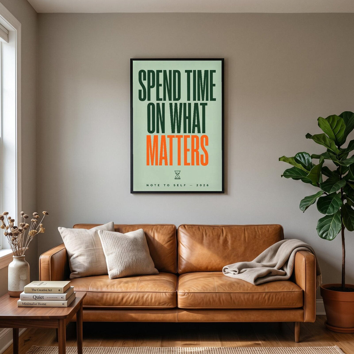 Spend Time On What Matters Note To Self Typography Art Print