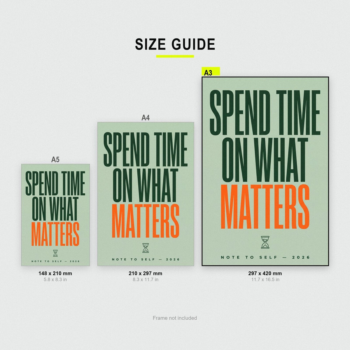 Spend Time On What Matters Note To Self Typography Art Print