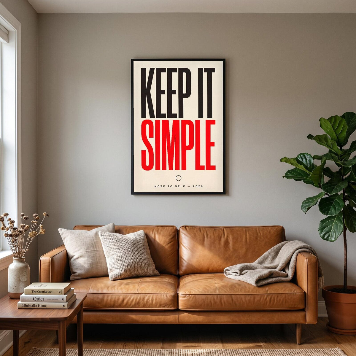 Keep It Simple Note To Self Typography Art Print