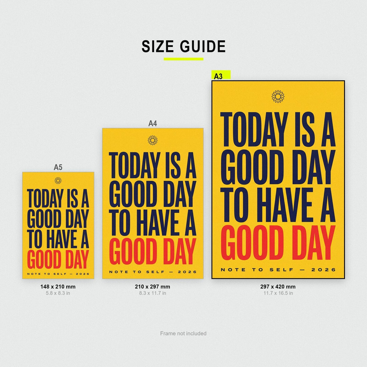 Today Is A Good Day Note To Self Typography Art Print
