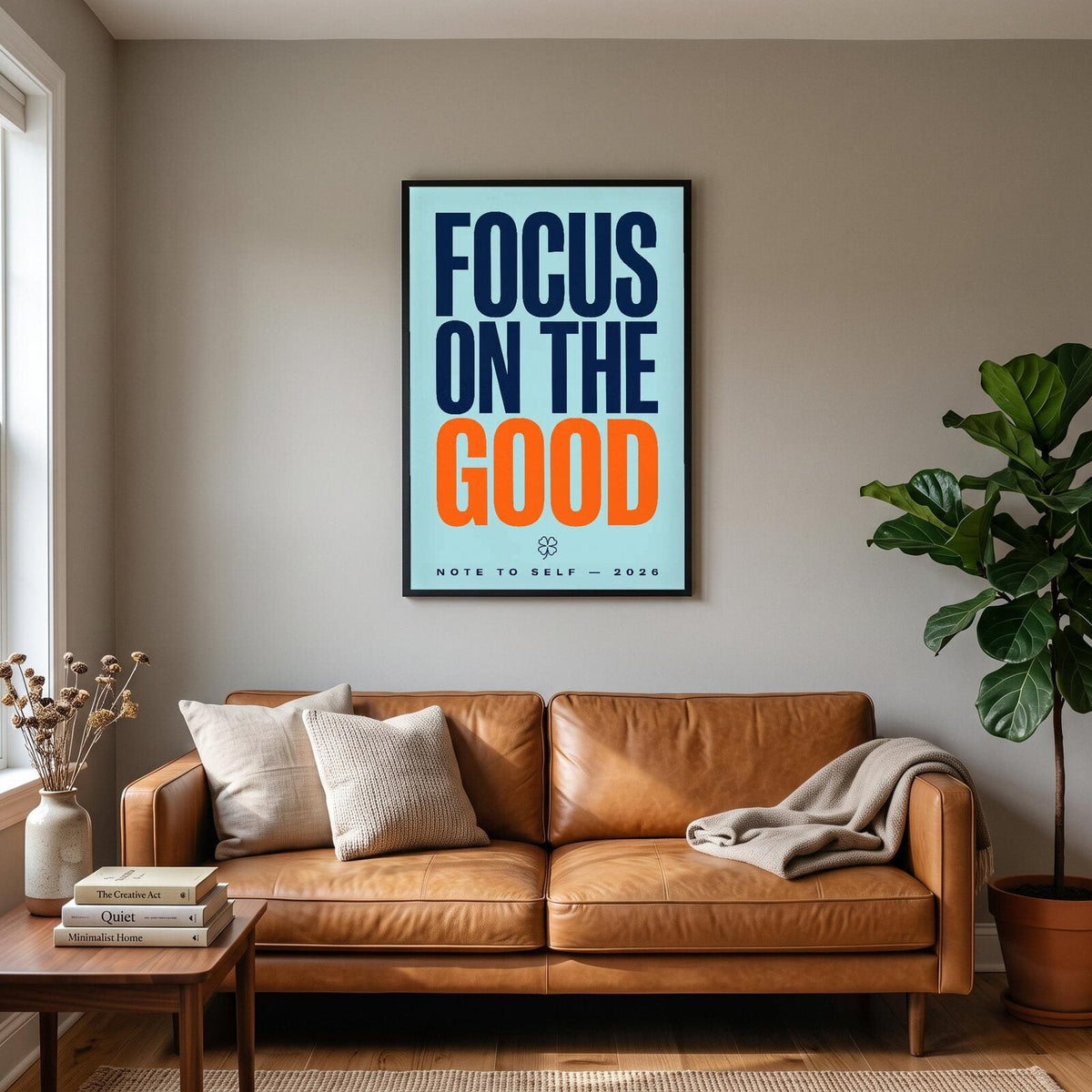 Focus On The Good Note To Self Typography Art Print