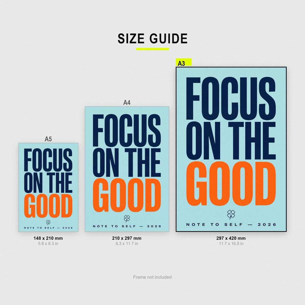 Focus On The Good Note To Self Typography Art Print
